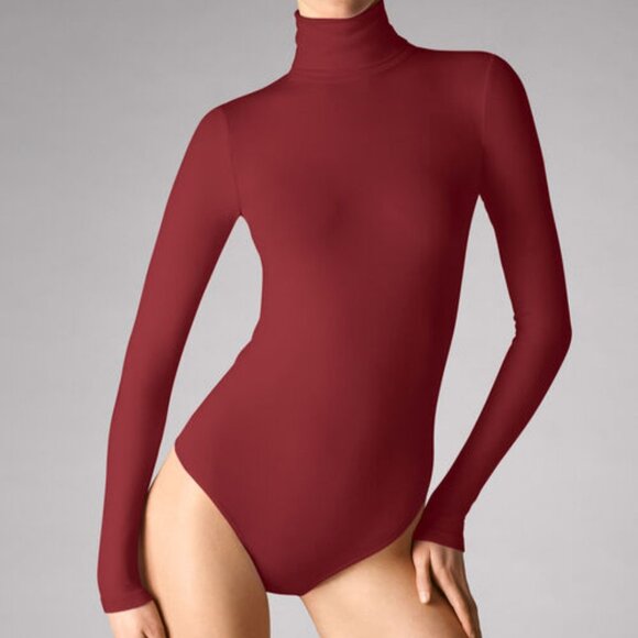 WOLFORD COLORADO BODYSUIT SIZE L IN CURRANT BERRY COLOR - Picture 1 of 3